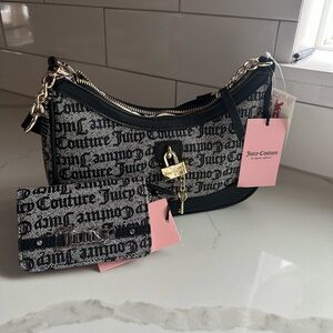 Juicy Couture Black and White Shoulder Bag Set